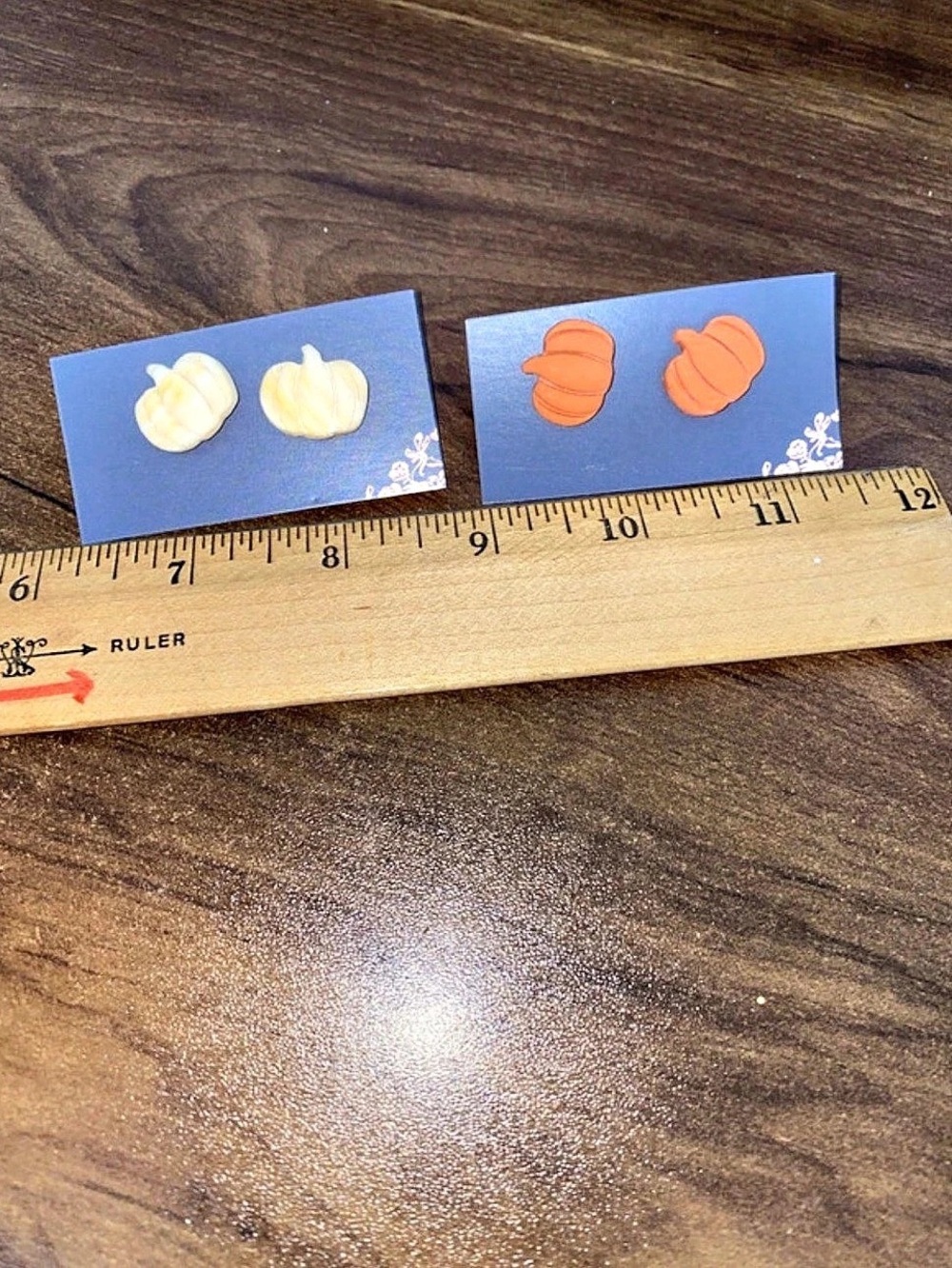 Pumpkin Stud Earrings clay surgical steel post